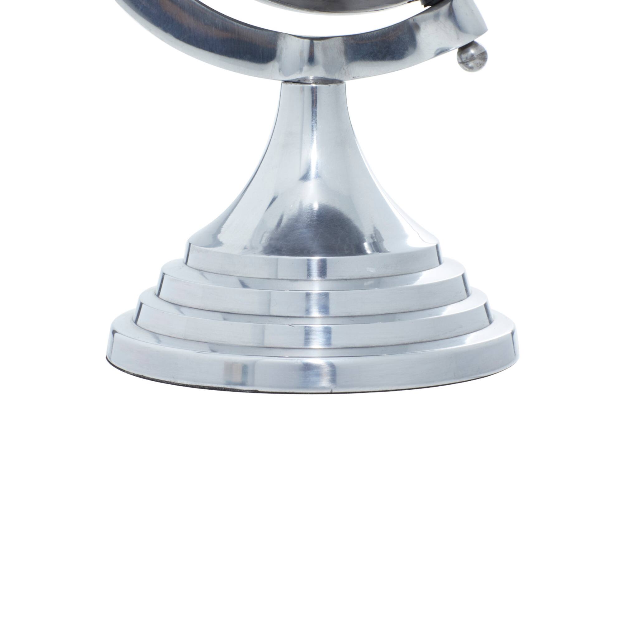 12" Silver Aluminum Glam Globe
